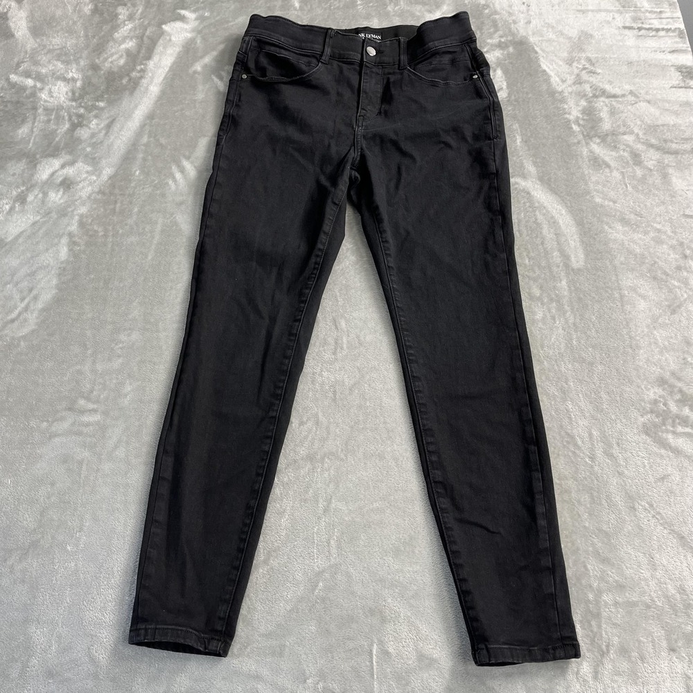 Frank Lyman Jeans Womens L Black Mid‎ Rise Skinny Stretch Dark Wash Denim